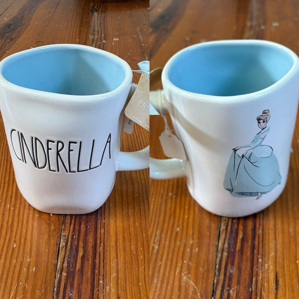 Rae Dunn Cinderella Mug - White and Blue